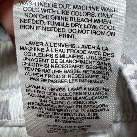 Adidas Athletic Shorts Size Large 14/16 White/Gray Camo White Stripes Aeroready - Picture 7 of 9